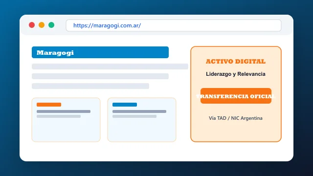 Ecosistema digital, branding y proceso de cesión registral formal de maragogi.com.ar